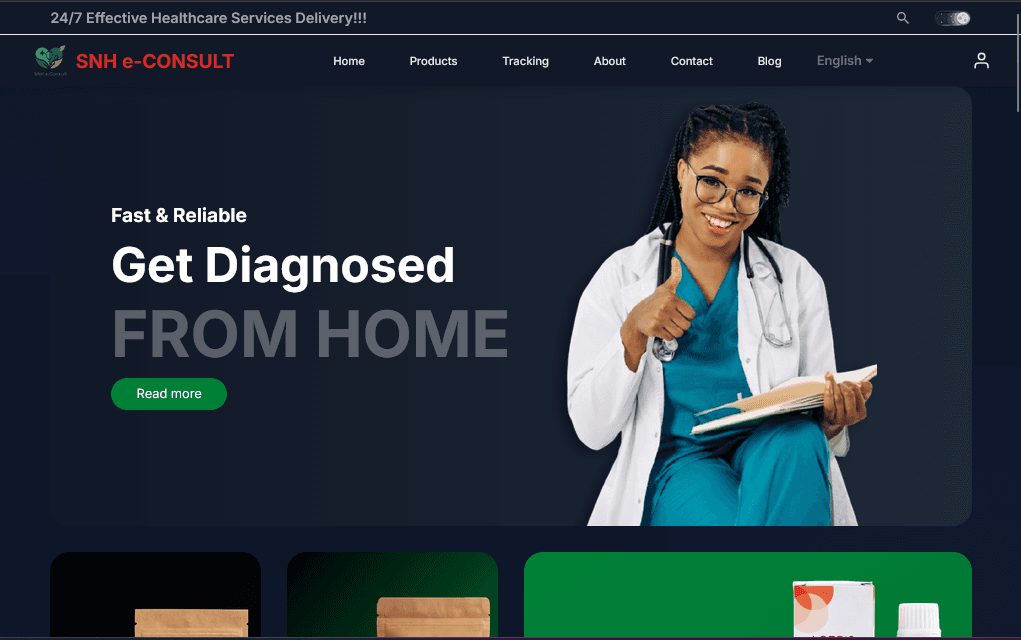 Telemedicine application dashboard with video consultation and patient list